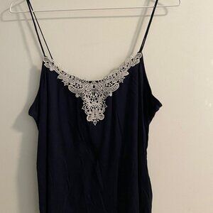 H&M Embroidered Sleeveless Top